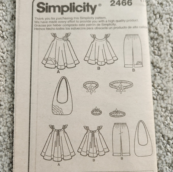 Simplicity 2466 Daisy Kingdom Size A 2, 3, 4, 5, 6, 7, 8 UNCUT - Picture 4 of 4